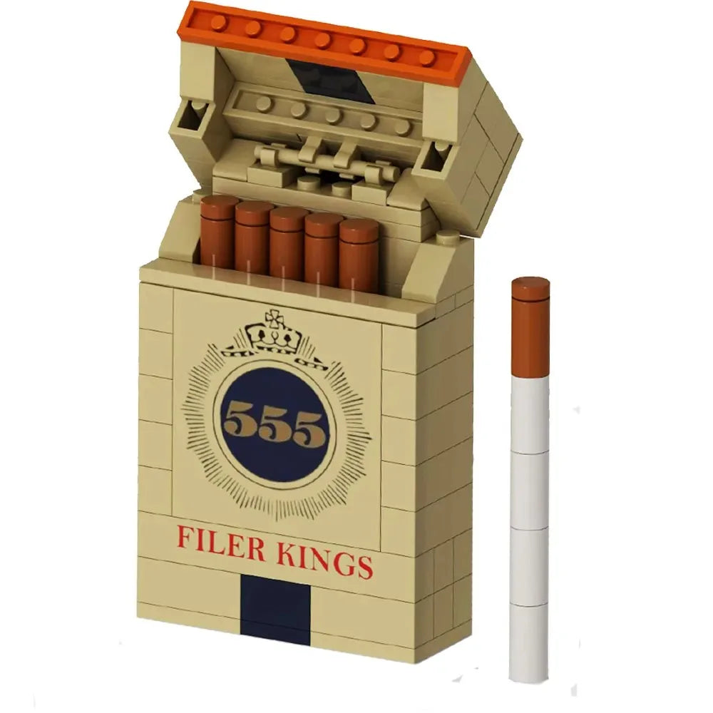 MOC Vintage Cigarette Pack Building Bricks Collection Model Creative Simulation Smoke Case Toy Funny Cool Gift for Adults