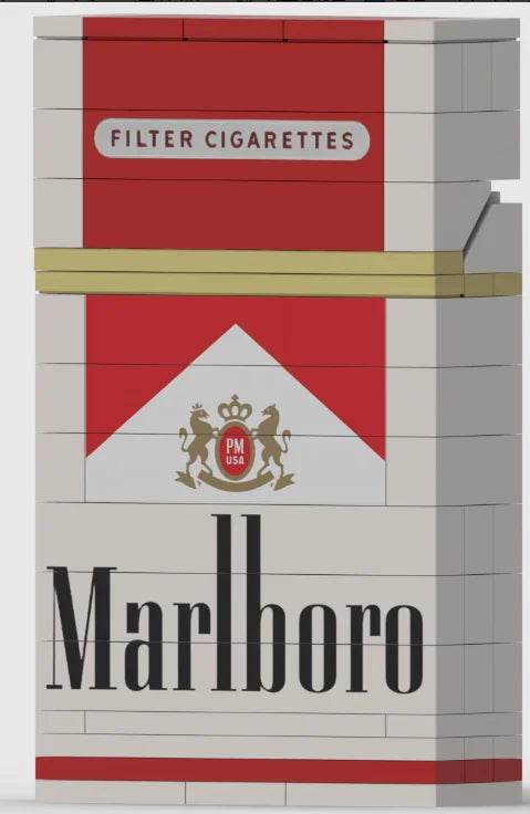 MOC Vintage Cigarette Pack Building Bricks Collection Model Creative Simulation Smoke Case Toy Funny Cool Gift for Adults