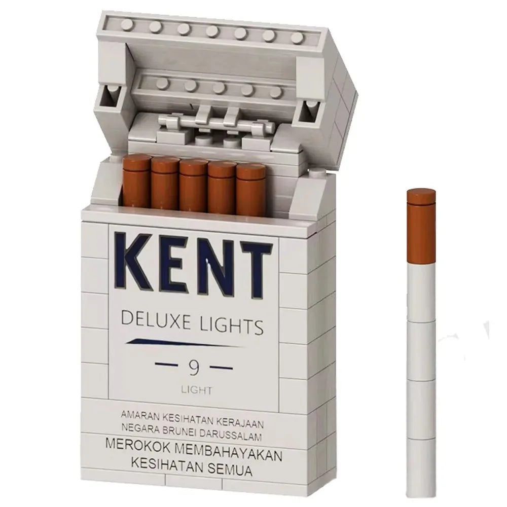 MOC Vintage Cigarette Pack Building Bricks Collection Model Creative Simulation Smoke Case Toy Funny Cool Gift for Adults